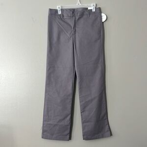 NWT Flynn O'Hara Uniform Pants Girl's Flat Slacks Steel Gray Size 16
